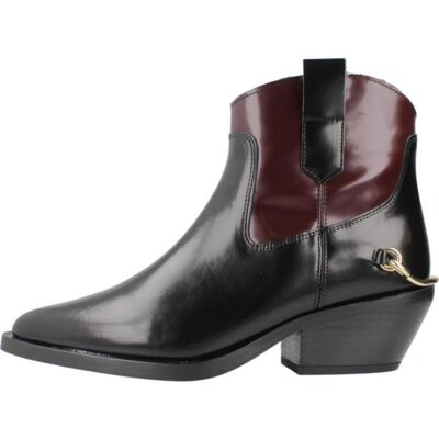 ALPE Botines Holly Negros Y Granates Con Cadena Decorativa Ngrbrd Talla 36 ALPE Botines Holly Negros Y Granates Con Cadena Decorativa Ngrbrd Talla 36