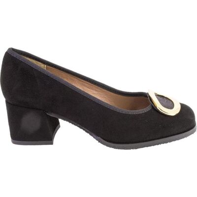 DUIT 1201 Tacones De Ante Serraje Negros Negro Talla 35 DUIT 1201 Tacones De Ante Serraje Negros Negro Talla 35