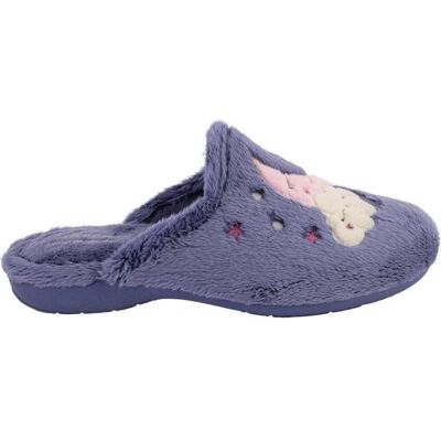 CABRERA Zapatillas De Casa Abiertas 4502 Azules Con Diseño De Luna Y Estrellas Azul Talla 40 CABRERA Zapatillas De Casa Abiertas 4502 Azules Con Diseño De Luna Y Estrellas Azul Talla 40