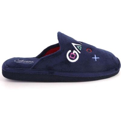 CABRERA Zapatillas De Casa 2932 Azul Marino Con Diseño Gamer Azul Marino Talla 41 CABRERA Zapatillas De Casa 2932 Azul Marino Con Diseño Gamer Azul Marino Talla 41