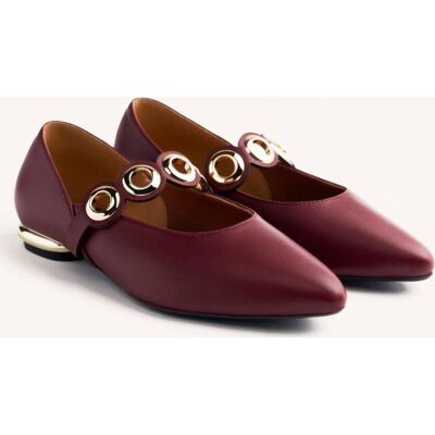 GIOSEPPO Bailarinas Nimrod En Piel Color Rojo Con Detalle De Ollados Talla 41 GIOSEPPO Bailarinas Nimrod En Piel Color Rojo Con Detalle De Ollados Talla 41