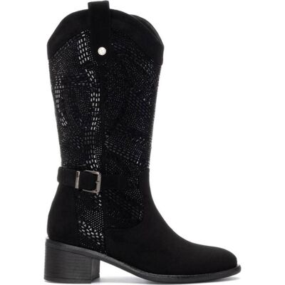 XTI Bota Alta Estilo Cowboy Con Hebilla, Referencia 144321 Ant Negro Talla 38 XTI Bota Alta Estilo Cowboy Con Hebilla, Referencia 144321 Ant Negro Talla 38