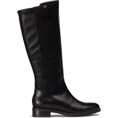 WONDERS Bota Alta Plana C-54100 De Piel Negro Talla 38,5 WONDERS Bota Alta Plana C-54100 De Piel Negro Talla 38,5