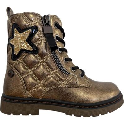 XTI Bota Militar 151328 Bronce Con Estrella Glitter Gold Talla 33 XTI Bota Militar 151328 Bronce Con Estrella Glitter Gold Talla 33