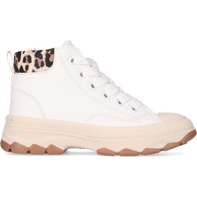 CHIKA10 Zapatillas Altas Flash 02 Blancas Con Detalle Animal Print Blanco-White Talla 36 CHIKA10 Zapatillas Altas Flash 02 Blancas Con Detalle Animal Print Blanco-White Talla 36