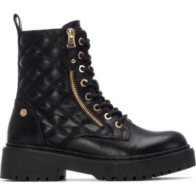 XTI Botas Militares Basic 130409 Negras Con Cremallera Dorada Y Acolchado Negro Talla 35 XTI Botas Militares Basic 130409 Negras Con Cremallera Dorada Y Acolchado Negro Talla 35