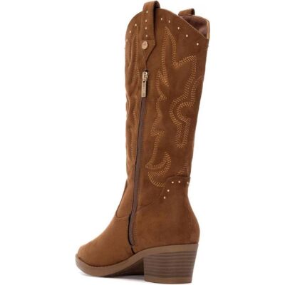 XTI Bota Cowboy 130539 De Antelina, Color Camel Camel Talla 35 XTI Bota Cowboy 130539 De Antelina, Color Camel Camel Talla 35