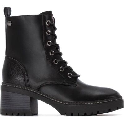 XTI Botas Militares Con Tacón Y Cordones Negra Negro Talla 36 XTI Botas Militares Con Tacón Y Cordones Negra Negro Talla 36