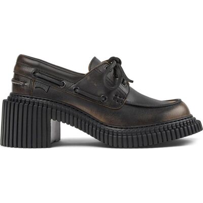 Camper Pix London K201812 Piel Negra Con Cordones - Suela Chunky Negro001 Talla 39 Camper Pix London K201812 Piel Negra Con Cordones - Suela Chunky Negro001 Talla 39