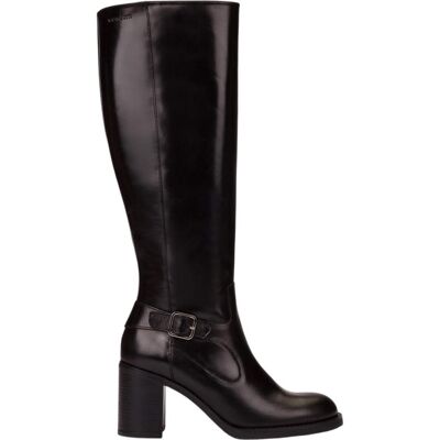 WONDERS Botas Altas Con Tacón Y Detalle De Hebilla Negro Talla 39 WONDERS Botas Altas Con Tacón Y Detalle De Hebilla Negro Talla 39