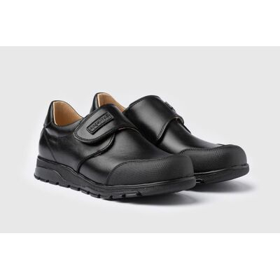 ANGELITOS Zapato Colegial De Napa Con Velcro Modelo 453 Negro Negro Talla 42 ANGELITOS Zapato Colegial De Napa Con Velcro Modelo 453 Negro Negro Talla 42