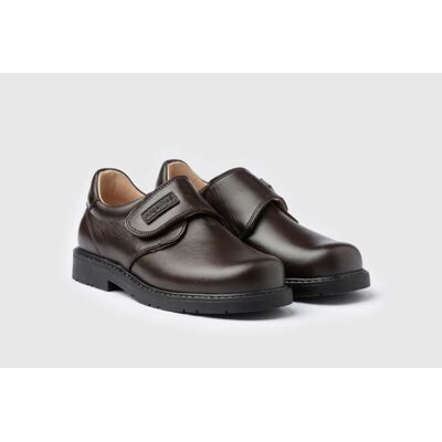 ANGELITOS Zapatos Colegiales Clásicos De Piel Con Velcro - Marrón Marrón Talla 41 ANGELITOS Zapatos Colegiales Clásicos De Piel Con Velcro - Marrón Marrón Talla 41