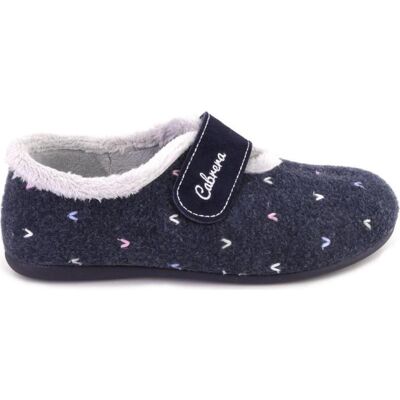 CABRERA 3202 Zapatillas De Casa Azul Marino Con Cierre Adherente Azul Marino Talla 39 CABRERA 3202 Zapatillas De Casa Azul Marino Con Cierre Adherente Azul Marino Talla 39
