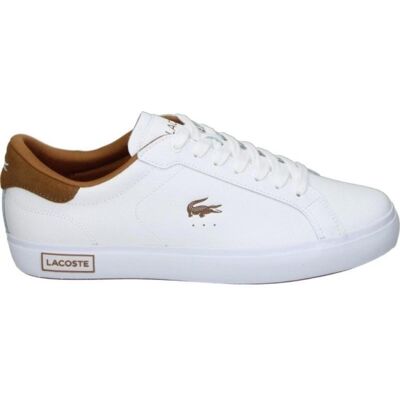 Lacoste Powercourt 50sma0150 Zapatillas Blancas Con Detalle Marrón Blanco Talla 45 Lacoste Powercourt 50sma0150 Zapatillas Blancas Con Detalle Marrón Blanco Talla 45