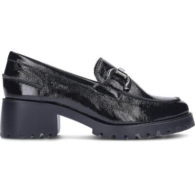24 HORAS Mocasines Charol Negro Mujer Negro Talla 39 24 HORAS Mocasines Charol Negro Mujer Negro Talla 39