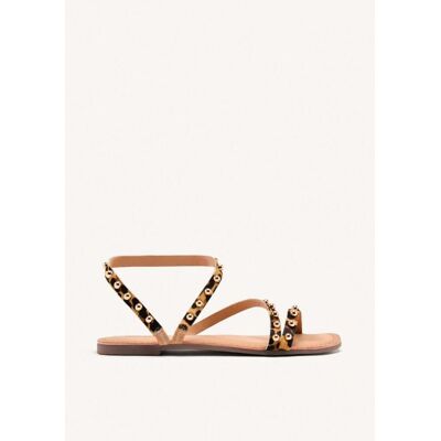 GIOSEPPO Sandalia Plana Ogema Estampado Leopardo 75447 Marrón Talla 37 GIOSEPPO Sandalia Plana Ogema Estampado Leopardo 75447 Marrón Talla 37