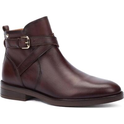 PIKOLINOS Puertollano W3c - Botines Planos De Cuero Color Caoba Marrón Talla 37 PIKOLINOS Puertollano W3c - Botines Planos De Cuero Color Caoba Marrón Talla 37