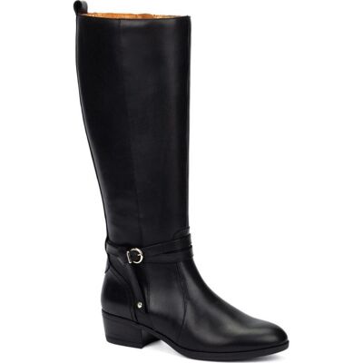 PIKOLINOS Daroca W1u-9764 Bota Alta De Piel Negra Con Correa Y Hebilla Black Talla 39 PIKOLINOS Daroca W1u-9764 Bota Alta De Piel Negra Con Correa Y Hebilla Black Talla 39