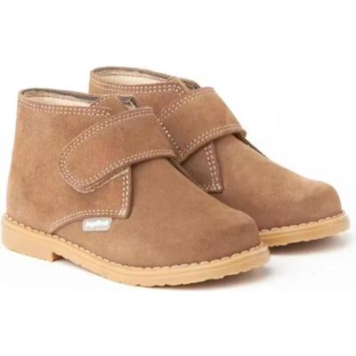 ANGELITOS Botín De Piel Serraje Color Camel Fabricado En España - Tallas 20-34 Verde Talla 32 ANGELITOS Botín De Piel Serraje Color Camel Fabricado En España - Tallas 20-34 Verde Talla 32