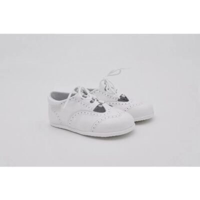 ANGELITOS Zapato Inglesito Respetuoso De Piel Modelo 54 - Blanco (Tallas 20-27) Blanco Talla 26 ANGELITOS Zapato Inglesito Respetuoso De Piel Modelo 54 - Blanco (Tallas 20-27) Blanco Talla 26
