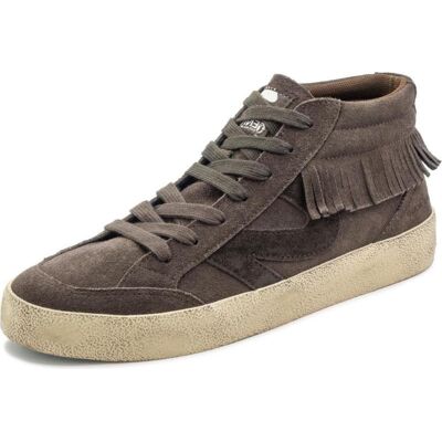 NATURAL WORLD 9041 M Frange Zapatilla Alta Serraje Flecos Marrón Marron Talla 40 NATURAL WORLD 9041 M Frange Zapatilla Alta Serraje Flecos Marrón Marron Talla 40