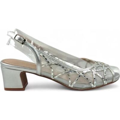 TIMBOS Tacón Destalonado Fiesta Plata Modelo 131832 Plateado Talla 35 TIMBOS Tacón Destalonado Fiesta Plata Modelo 131832 Plateado Talla 35