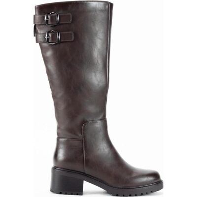 KESLEM Botas Altas 3959 Marrón Con Hebillas Marron Talla 36 KESLEM Botas Altas 3959 Marrón Con Hebillas Marron Talla 36