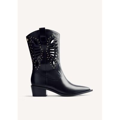 GIOSEPPO Botas Cowboy Takaba De Piel Con Tachas Negro Talla 40 GIOSEPPO Botas Cowboy Takaba De Piel Con Tachas Negro Talla 40