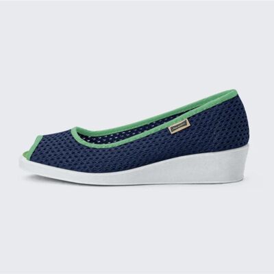 MAIANS Ines Rejilla Azul - Zapato Con Cuña Y Puntera Abierta Varios Colores Talla 35 MAIANS Ines Rejilla Azul - Zapato Con Cuña Y Puntera Abierta Varios Colores Talla 35