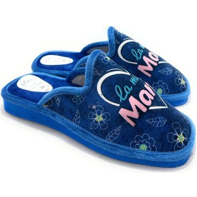 ALCALDE Pantuflas De Casa Abiertas 'Mamá' Azules Para Mujer Con Suela Antideslizante Azul Talla 38 ALCALDE Pantuflas De Casa Abiertas 'Mamá' Azules Para Mujer Con Suela Antideslizante Azul Talla 38