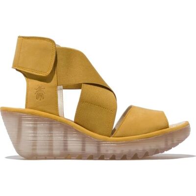 FLY LONDON Sandalia Cuña Yuba 385 Amarillo Amarillo Talla 38 FLY LONDON Sandalia Cuña Yuba 385 Amarillo Amarillo Talla 38
