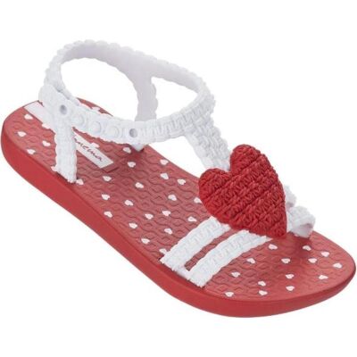 IPANEMA Sandalias My First Baby 81997 Rojas Con Corazón Blanco Talla 25-26 IPANEMA Sandalias My First Baby 81997 Rojas Con Corazón Blanco Talla 25-26