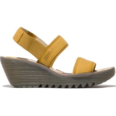 FLY LONDON Sandalia De Cuña Yaco 416 - Amarillo Amarillo Talla 39 FLY LONDON Sandalia De Cuña Yaco 416 - Amarillo Amarillo Talla 39