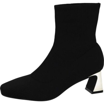 GIOSEPPO Botines 76720 Negro Con Tacón Geométrico Dorado Negro Talla 37 GIOSEPPO Botines 76720 Negro Con Tacón Geométrico Dorado Negro Talla 37