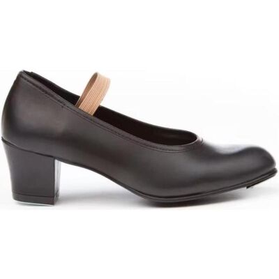 ANGELITOS Zapatos De Flamenco Para Niña Con Tacón Y Goma De Sujeción Negro Talla 35 ANGELITOS Zapatos De Flamenco Para Niña Con Tacón Y Goma De Sujeción Negro Talla 35