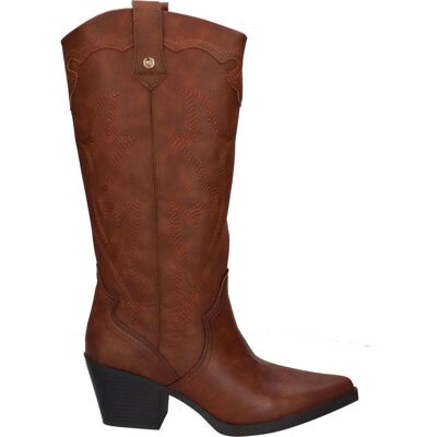 XTI Botas Cowboy De Piel Marrón Para Mujer Camel Talla 40 XTI Botas Cowboy De Piel Marrón Para Mujer Camel Talla 40