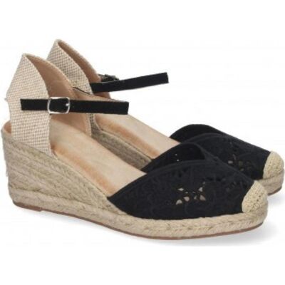 SPORT3PUNTO0 Alpargatas Jns-5q35 De Cuña Con Tiras De Tobillo En Negro Varios Colores Talla 40 SPORT3PUNTO0 Alpargatas Jns-5q35 De Cuña Con Tiras De Tobillo En Negro Varios Colores Talla 40