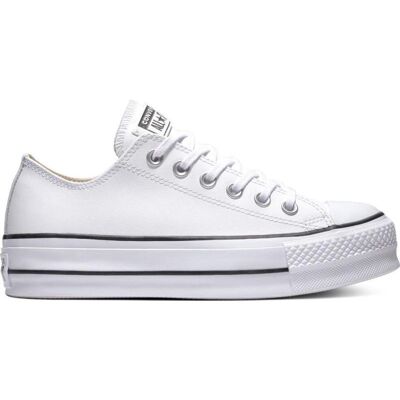 Converse Chuck Taylor All Star Ox Leather Platform Cv561680c White-Black-White Talla 40 Converse Chuck Taylor All Star Ox Leather Platform Cv561680c White-Black-White Talla 40