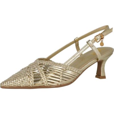 XTI 145301 Zapato De Tacón Destalonado Oro Oro Talla 38 XTI 145301 Zapato De Tacón Destalonado Oro Oro Talla 38