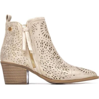 XTI Botín Cowboy 145327 Mujer Con Detalles Calados Oro Oro Talla 40 XTI Botín Cowboy 145327 Mujer Con Detalles Calados Oro Oro Talla 40