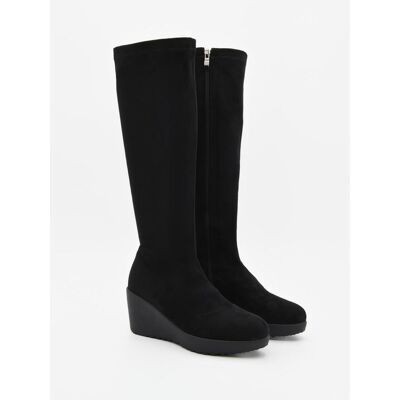 PURAPIEL Botas De Cuña Bro2 Para Mujer Black Talla 36 PURAPIEL Botas De Cuña Bro2 Para Mujer Black Talla 36