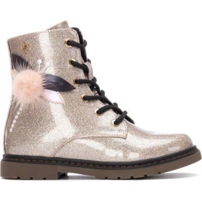 XTI Botas Militares Nina Kids Charol Nude Con Pompon Y Purpurina Nude Talla 30 XTI Botas Militares Nina Kids Charol Nude Con Pompon Y Purpurina Nude Talla 30