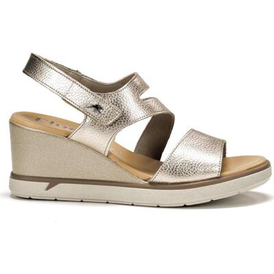 FLUCHOS Sandalia De Cuña Smash 10121-10184 / 113-F1973 En Tono Platino Plateado Talla 41 FLUCHOS Sandalia De Cuña Smash 10121-10184 / 113-F1973 En Tono Platino Plateado Talla 41