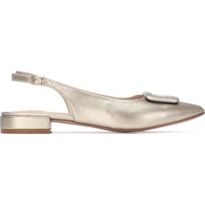 XTI Zapatos Planos Destalonados Mujer Oro Oro Talla 38 XTI Zapatos Planos Destalonados Mujer Oro Oro Talla 38