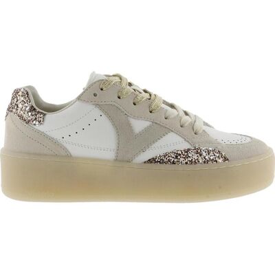 VICTORIA Zapatillas Turin Glitter Para Mujer Platino Talla 37 VICTORIA Zapatillas Turin Glitter Para Mujer Platino Talla 37
