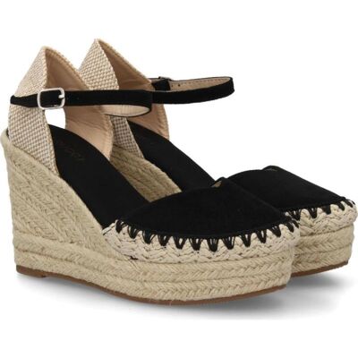 SPORT3PUNTO0 Alpargatas De Cuña Con Correa Al Tobillo Vr5-1528-Negro Varios Colores Talla 39 SPORT3PUNTO0 Alpargatas De Cuña Con Correa Al Tobillo Vr5-1528-Negro Varios Colores Talla 39
