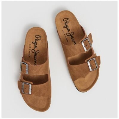 Pepe Jeans Sandalias Pms80002 De Corcho Con Doble Tira Marrón Talla 41 Pepe Jeans Sandalias Pms80002 De Corcho Con Doble Tira Marrón Talla 41