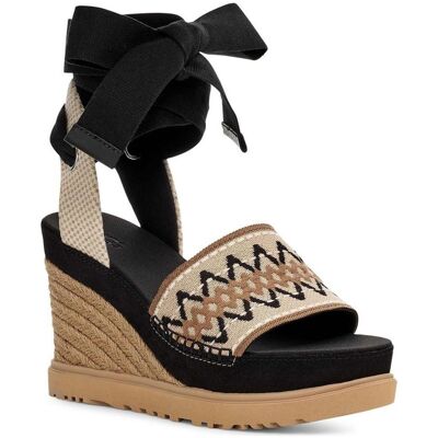 UGG Sandalias De Plataforma Con Tiras De Esparto Para Mujer Negro Talla 36 UGG Sandalias De Plataforma Con Tiras De Esparto Para Mujer Negro Talla 36