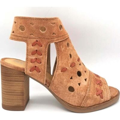 ALPE Sandalias De Tacón Con Calados Beige Talla 40 ALPE Sandalias De Tacón Con Calados Beige Talla 40