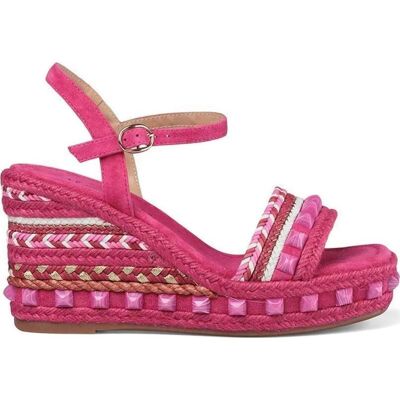 ALMA EN PENA Sandalias De Cuña Con Plataforma Y Adornos Para Mujer Rosa Talla 38 ALMA EN PENA Sandalias De Cuña Con Plataforma Y Adornos Para Mujer Rosa Talla 38